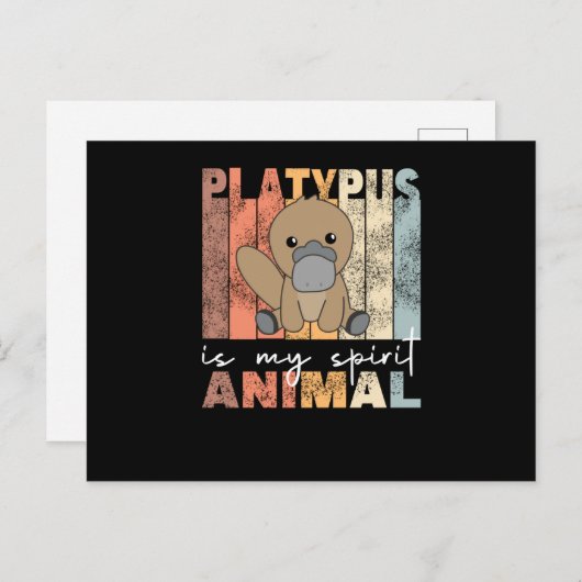 Platypus is mijn gedistilleerde dier - zoete platy briefkaart (Voorkant / Achterkant)