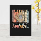 Platypus is mijn gedistilleerde dier - zoete platy kaart (Gele Bloem)
