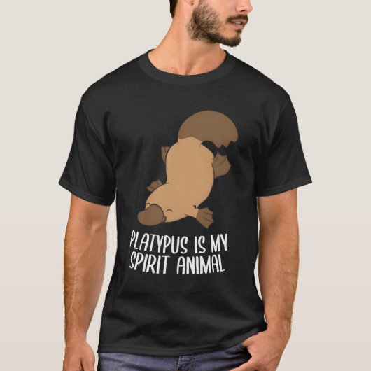 Platypus is mijn geestdier Schattige Platypus lief T-shirt (Voorkant)