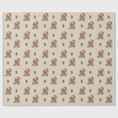 Platypus Kerstmis Winter Dieren Vakantie Platypus Cadeaupapier (Vlak)