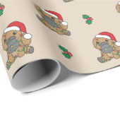 Platypus Kerstmis Winter Dieren Vakantie Platypus Cadeaupapier (Rol Hoek)