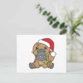Platypus Kerstmis Winter Dieren Vakantie Platypus Feestdagenkaart (Staand voorkant)