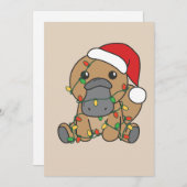 Platypus Kerstmis Winter Dieren Vakantie Platypus Feestdagenkaart (Voorkant / Achterkant)