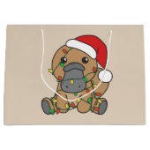 Platypus Kerstmis Winter Dieren Vakantie Platypus Groot Cadeauzakje (Voorkant)