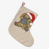 Platypus Kerstmis Winter Dieren Vakantie Platypus Grote Kerstsok (Voorkant (Hangend))