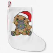 Platypus Kerstmis Winter Dieren Vakantie Platypus Kleine Kerstsok (Voorkant)