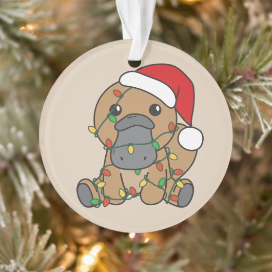 Platypus Kerstmis Winter Dieren Vakantie Platypus Ornament (Boom)