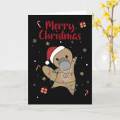 platypus kerststaarten Sweet Animals Kaart (Gele Bloem)