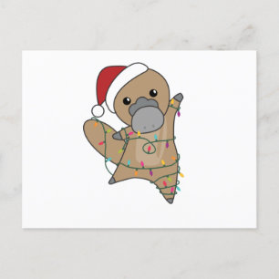 platypus kerststaarten zoete dieren briefkaart