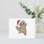 platypus kerststaarten zoete dieren briefkaart (Staand voorkant)