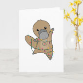 platypus kerststaarten zoete dieren kaart (Gele Bloem)