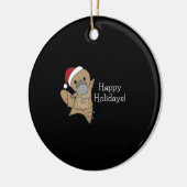 platypus kerststaarten zoete dieren keramisch ornament (Links)
