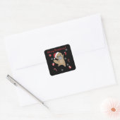 platypus kerststaarten zoete dieren vierkante sticker (Envelop)