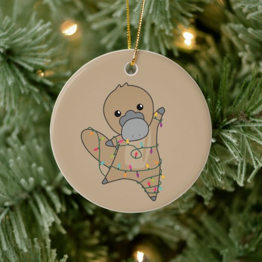 platypus kerststallen zoete dieren Volwassen kledi Keramisch Ornament (Boom)