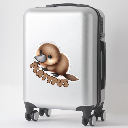 PLATYPUS - KINDERKAMER STICKER (Koffer)