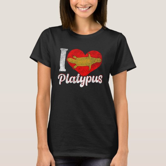 Platypus Love Australia Australian Animal T-shirt (Voorkant)