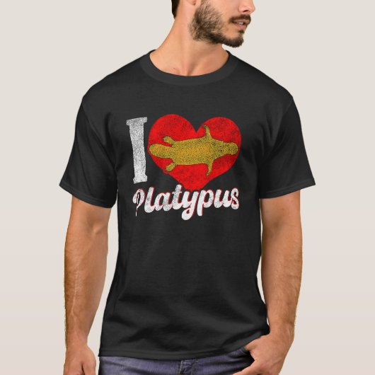 Platypus Love Australia Australian Animal T-shirt (Voorkant)