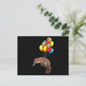 Platypus met ballon briefkaart (Staand voorkant)