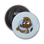 Platypus met duim omhoog cartoon flesopening button flesopener (Voorkant)