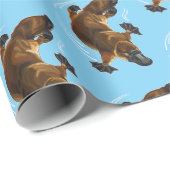 platypus met eenkopvis cadeaupapier (Rol Hoek)