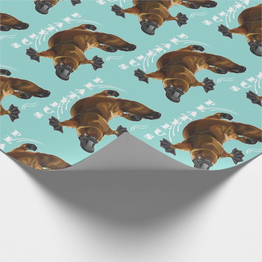 platypus met eenkopvis cadeaupapier (Hoek)