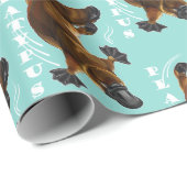 platypus met eenkopvis cadeaupapier (Rol Hoek)