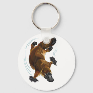platypus met eenkopvis sleutelhanger