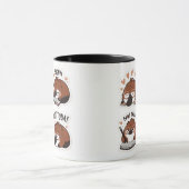 Platypus personages met koffie en tijdschriften mok (Midden)