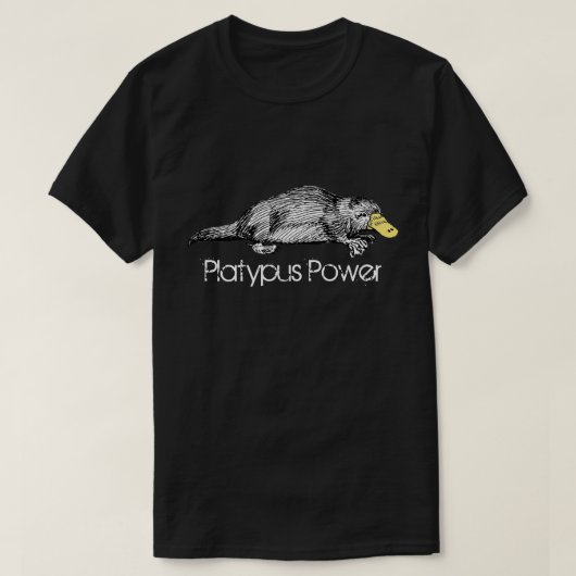Platypus Power Australian Monotreme Individualitei T-shirt (Design voorkant)