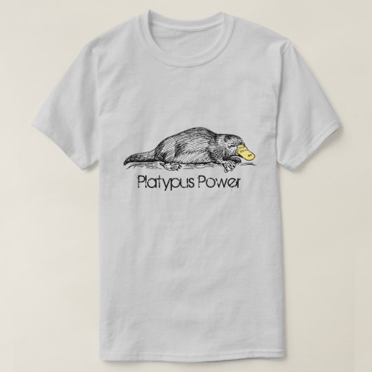 Platypus Power Australian Monotreme Individualitei T-shirt (Design voorkant)