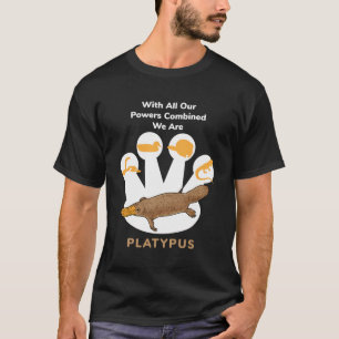 Platypus Power gecombineerd in Schattige Platypus T-shirt