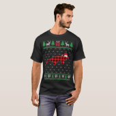 Platypus Red Pset Ugly kerstSweater Matching T-shirt (Voorkant volledig)