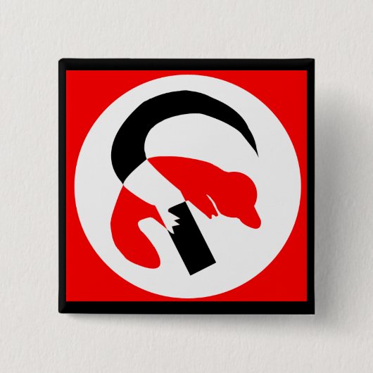 Platypus Revolutionaire Button - Gepersonaliseerd (Voorkant)