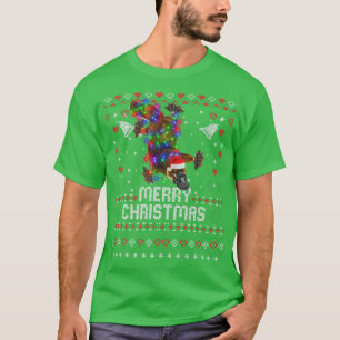 Platypus Santa Hat Animal kerstboom Lights Ho T-shirt