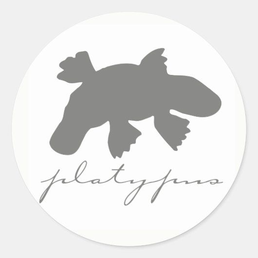 Platypus Silhouette Stickers (Voorkant)