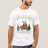 Platypus Ugly Xmas Gift Santa Riding Platypus Chri T-shirt (Voorkant)