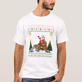 Platypus Ugly Xmas Gift Santa Riding Platypus Chri T-shirt
