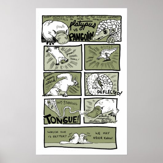 Platypus versus Pangoline Poster (Voorkant)