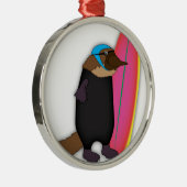 Platypus Wetsuit Metalen Ornament (Rechts)