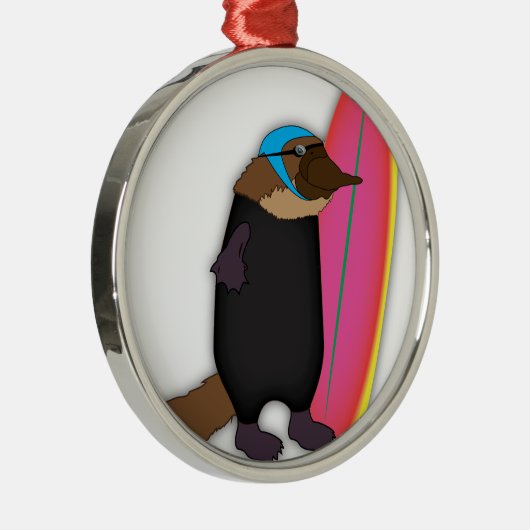 Platypus Wetsuit Metalen Ornament (Rechts)