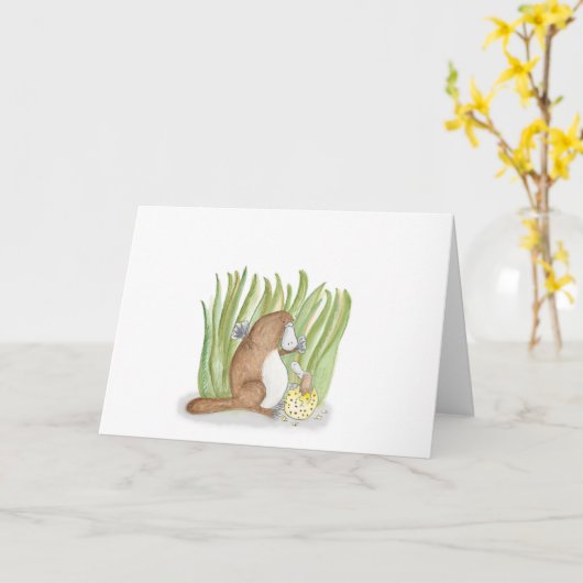 Platypuskaart Kaart (Gele Bloem)