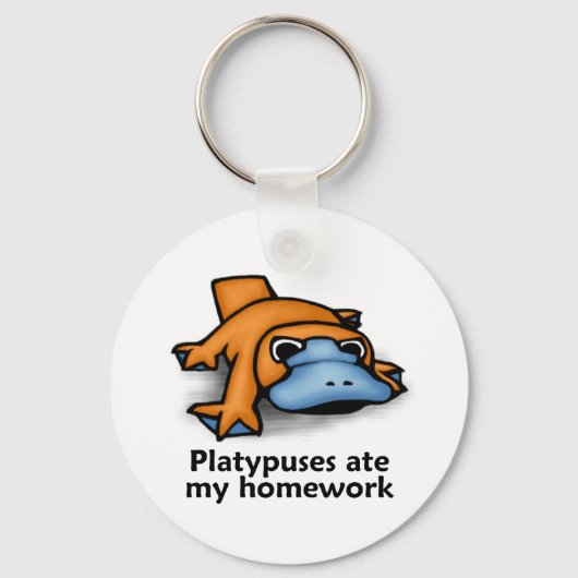 Platypussen aten mijn huiswerk sleutelhanger (Voorkant)