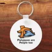 Platypussen zijn ook mensen sleutelhanger (Voorkant)