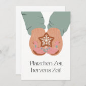 Plätzchen Zeit, Herzens Zeit Bedankkaart (Voorkant / Achterkant)