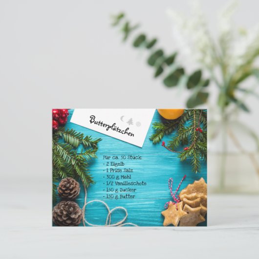 Plätzchenrezept Briefkaart (Staand voorkant)