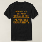 Plausible Denability T-shirt (Design voorkant)