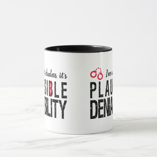 Plausible Deniability (niet nutteloos) grappig Mok (Midden)