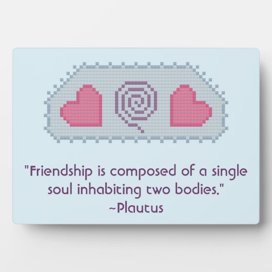 Plautus Friendship Quote Plaque Fotoplaat (voorkant)