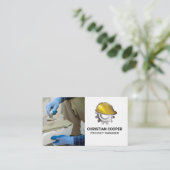 plaveisel | Bouw Hard Pet Gear Logo Visitekaartje (Staand voorkant)