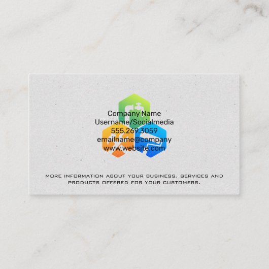 plaveisel | Bouw Hard Pet Gear Logo Visitekaartje (Achterkant)